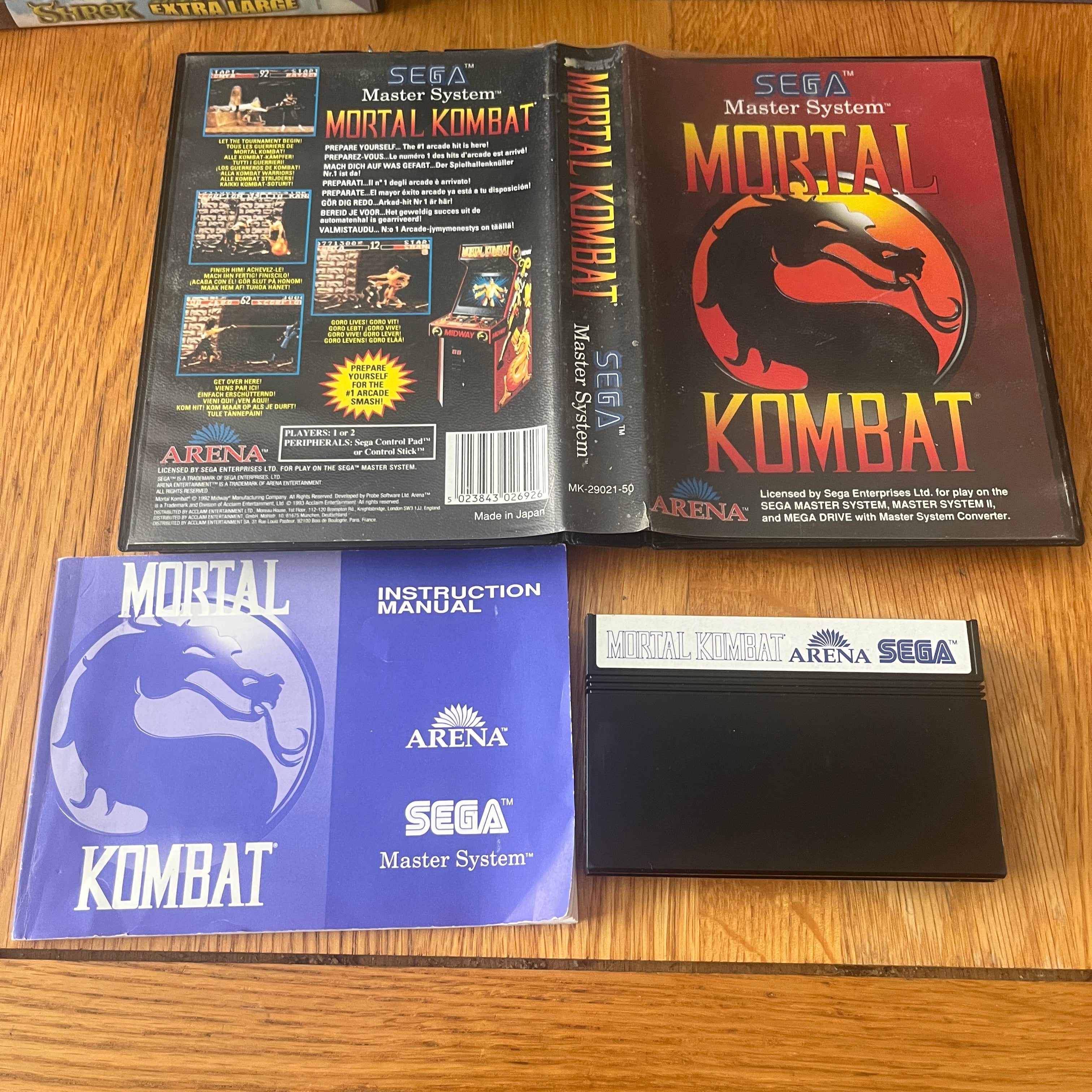 Mortal Kombat Sega Master System game Mortal Kombat Sega Master System game